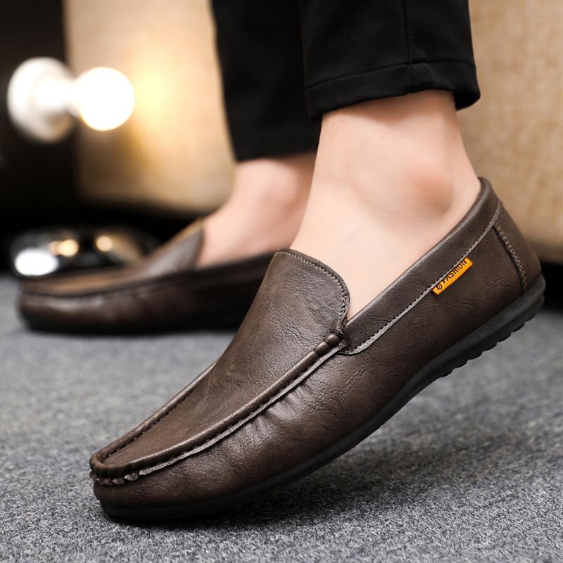 Fashion New Leather Men's Casual Shoes Male Lazy Shoes Breathable Loafers Comfort Slip-on Driving Shoes Luxury Brand Moccasins