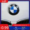 LLYEG1 Car Sticker Hot item 82mm Front Hood Emblem for BMW Race Track Black White Logo 74mm Rear Badge