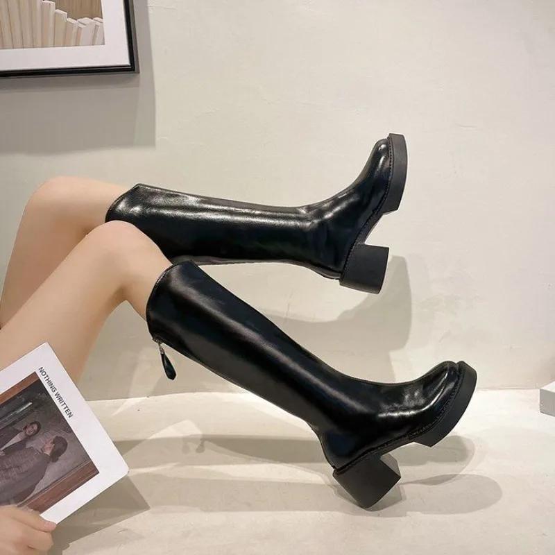 

Women s Long Boots Comfortable Ladies Knee High Shaft Shoes Platform Large Size Warm Hot Boot Work Winter 2025 Novelty Footwear 40