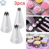 1/3pcs Metal Cream Nozzles Cake Decorating Tools Stainless Steel Icing Piping Nozzle Tips Cake Fondant Decor Baking Tools