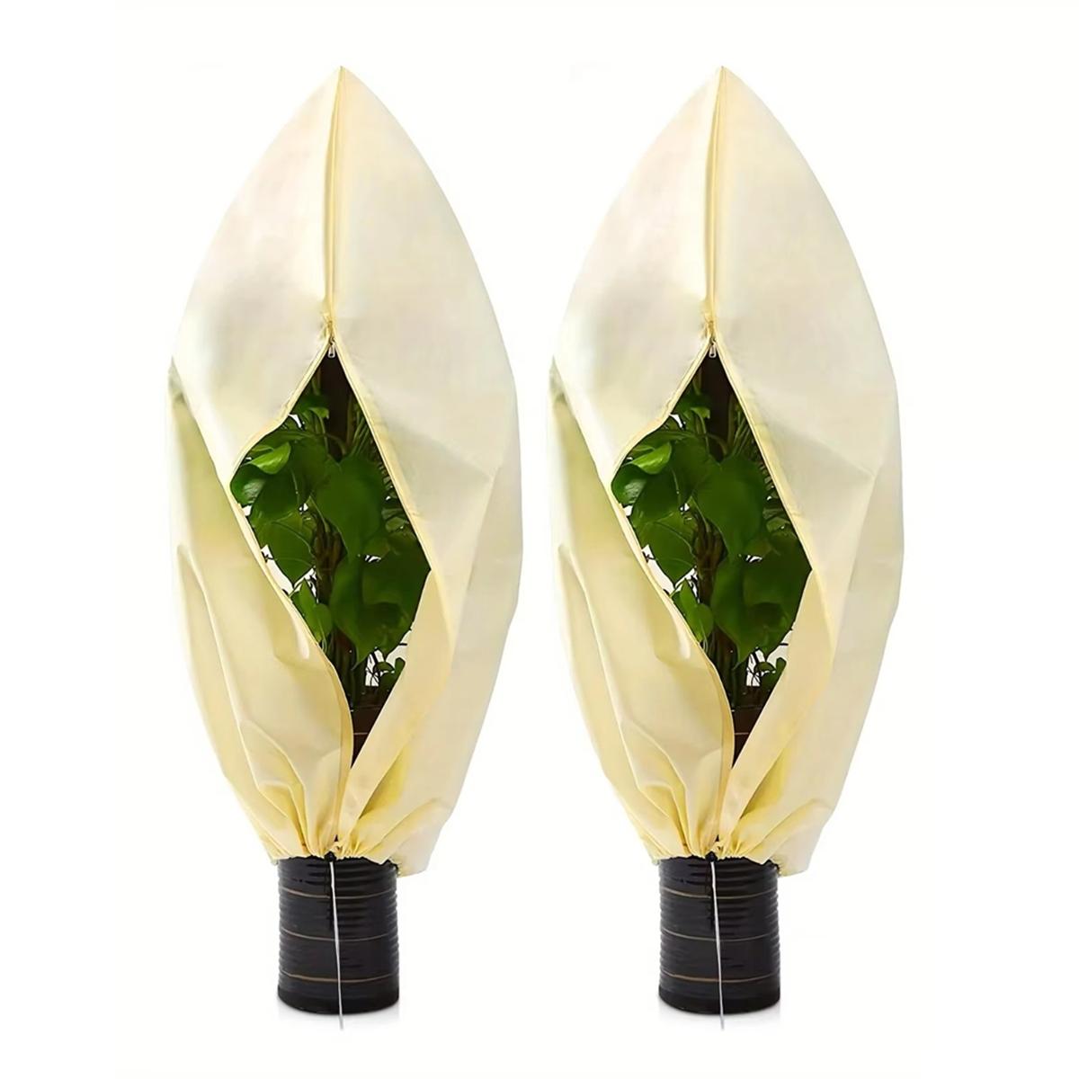 2025+ 2pc 80x120cm Winter Protection Bag Against Freeze for Plant Cover Garden Plant with Zip Drawstring Breathable China Mainland