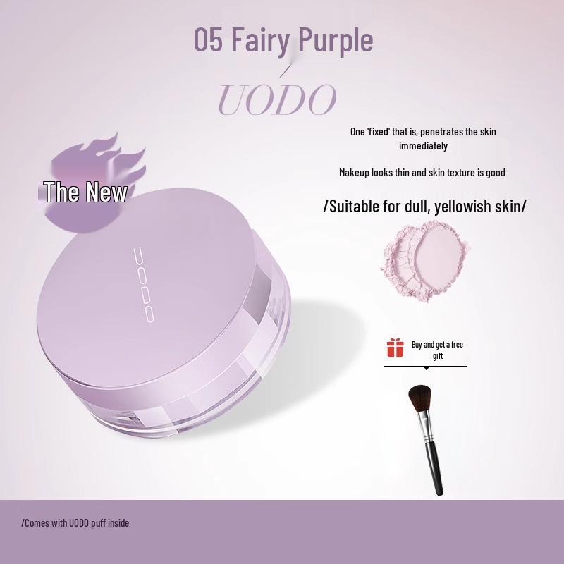 Uodo Loose Powder Setting - Long-Lasting Oil Control, Non-Transfer Face Powder