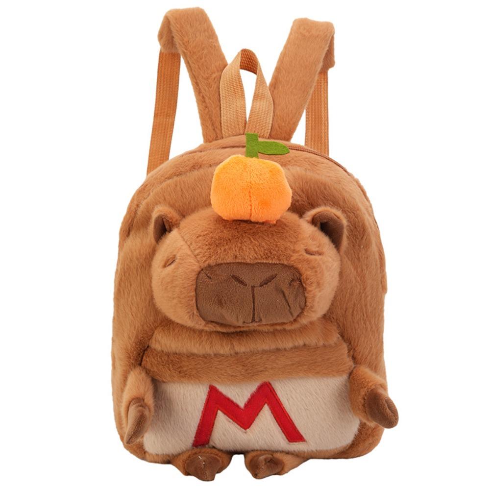 

Студентський шкільний рюкзак великої місткості Мультяшна плюшева іграшка Капібара Сумка на плече Шкільний рюкзак для дітей Подарунок хакі