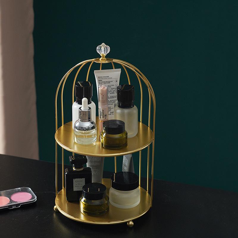 Bathroom Cosmetic Skincare Desk Perfume Bathroom Birdcage Shelves