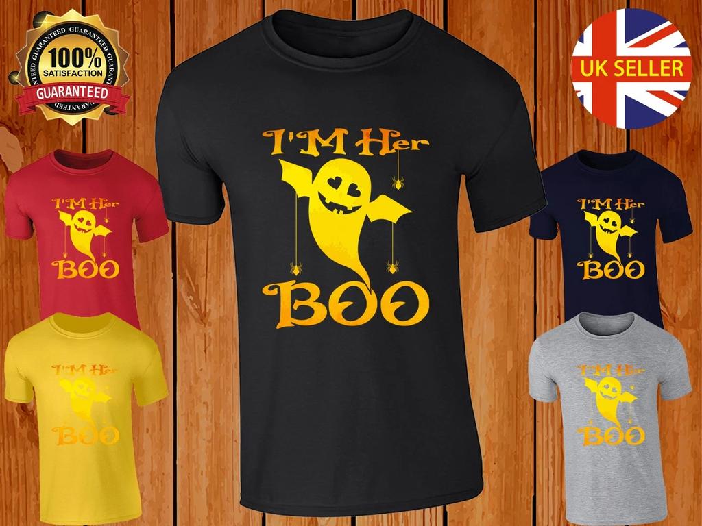 I m Her Boo Ghost Halloween Mens T-shirt Couples Spooky Boyfriend Scary Fancy