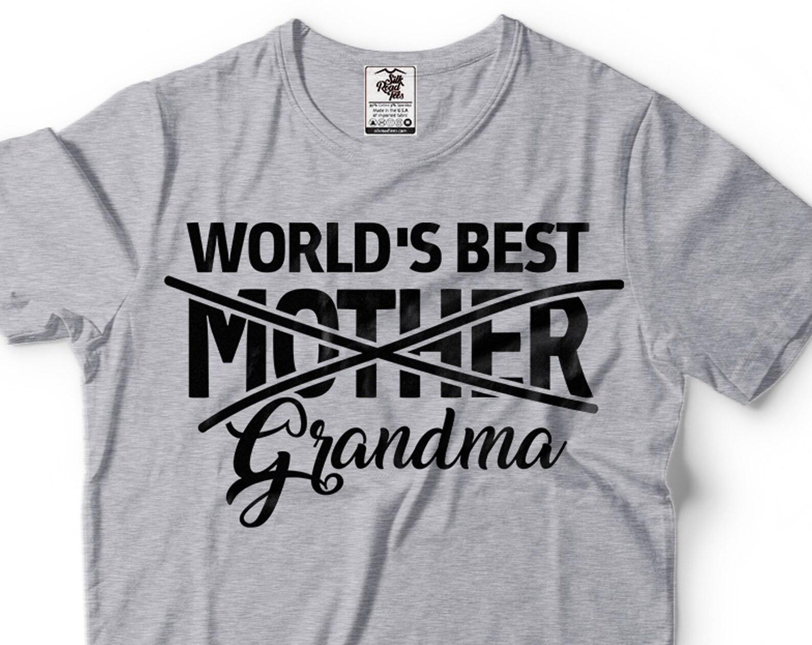 World s Best Grandma Shirt Best Grandma Tee New Grandma Shirt Promoted To Grandma Tee Grandma Gifts Funny Grandma Shirt Grandma Mother Tee 2XL
