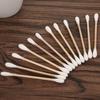 100pcs Disposable Ultra-small Cotton Swab Lint Free Micro Brushes Wood Cotton Buds Swabs Eyelash Extension Glue Removing Tools