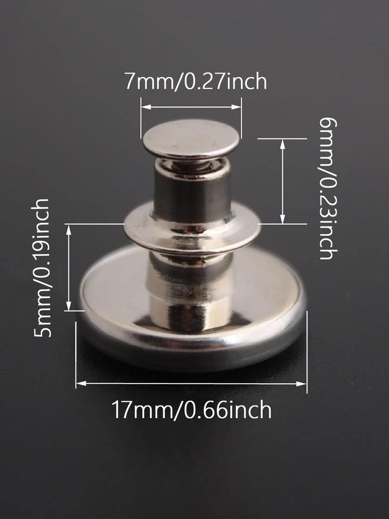 5pcs- Waist Button Detachable Metal Jeans Button
