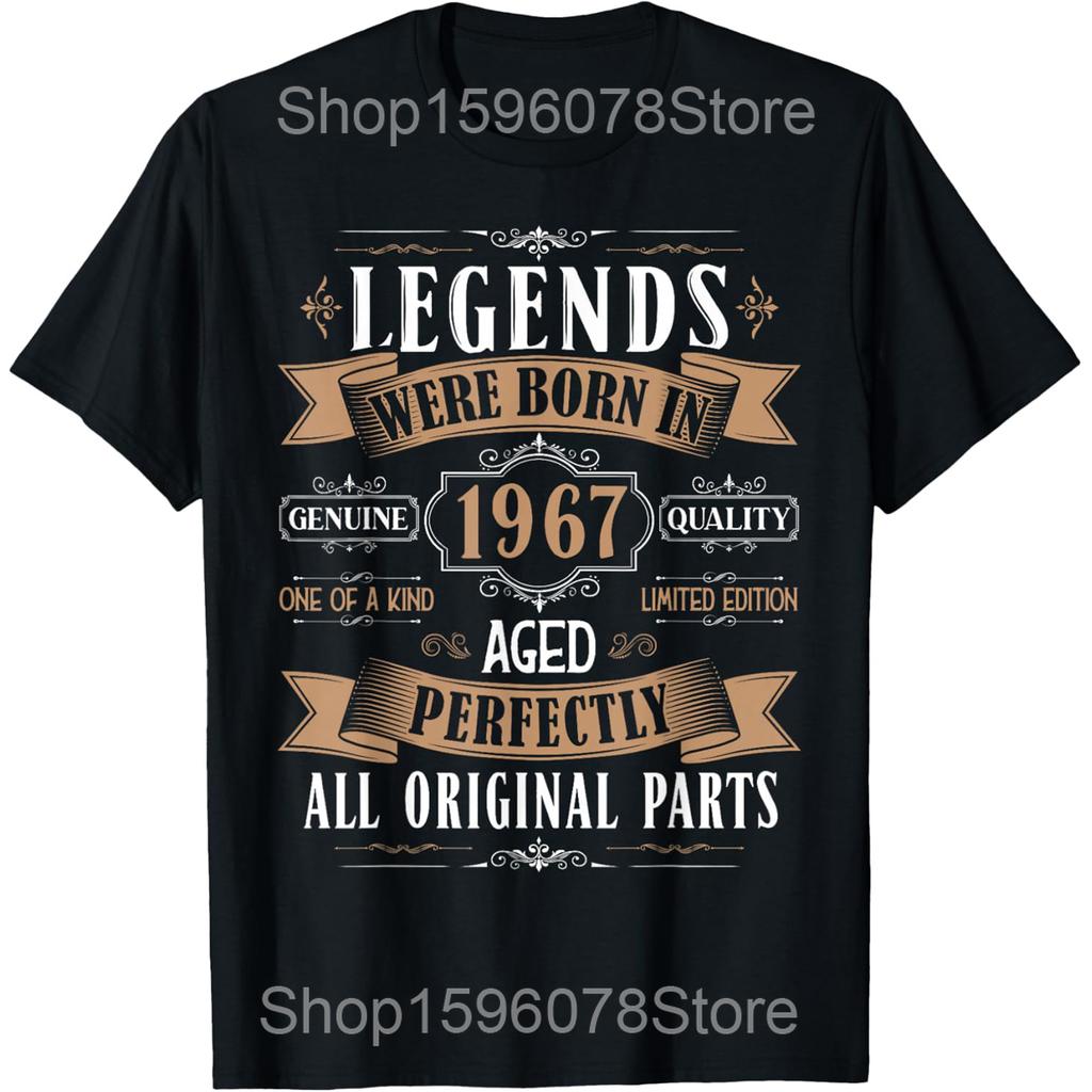 Vintage Original Born In 1967 Classic 59th Birthday TShirt Fashion T Shirts Cotton Short Sleeve Oversized Loose Tshirt Tops