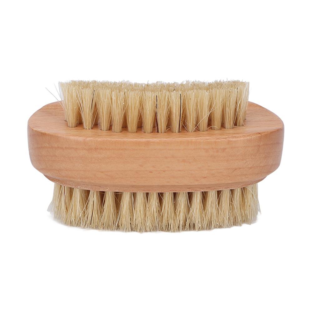 Dual-Sided Wide & Narrow Bristle Cuticle Cleaning Brush Daily Hand And Foot Nail Care