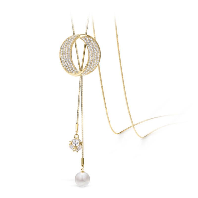 Fashion Simple Pendant Long Necklace Women Sweater Chain Jewelry Accessories For Girls Gifts