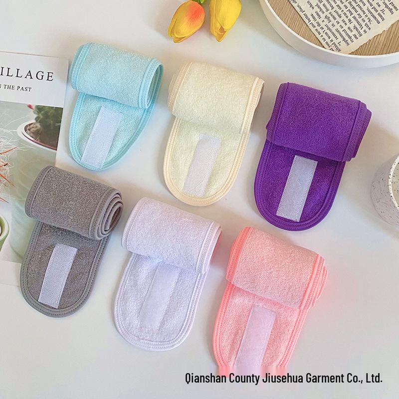 Bandeau SPA Européen & Américain à Velcro - Bandeau Anti-Transpiration et Respirant pour le Sport et le Post-Partum pour Femme, Accessoire Capillaire Tricoté