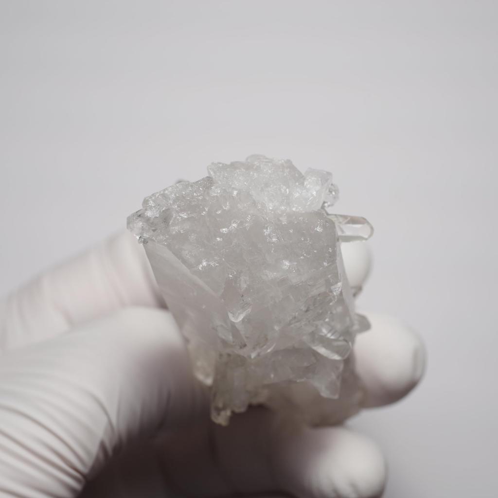 [N2 Stone Natural] Natural Quartz Crystal Cluster - Arkansas, USA - Specimen | (85 | "One-of-a-kind" Rough Stone: Approx. 46g, 48x28x49mm)
