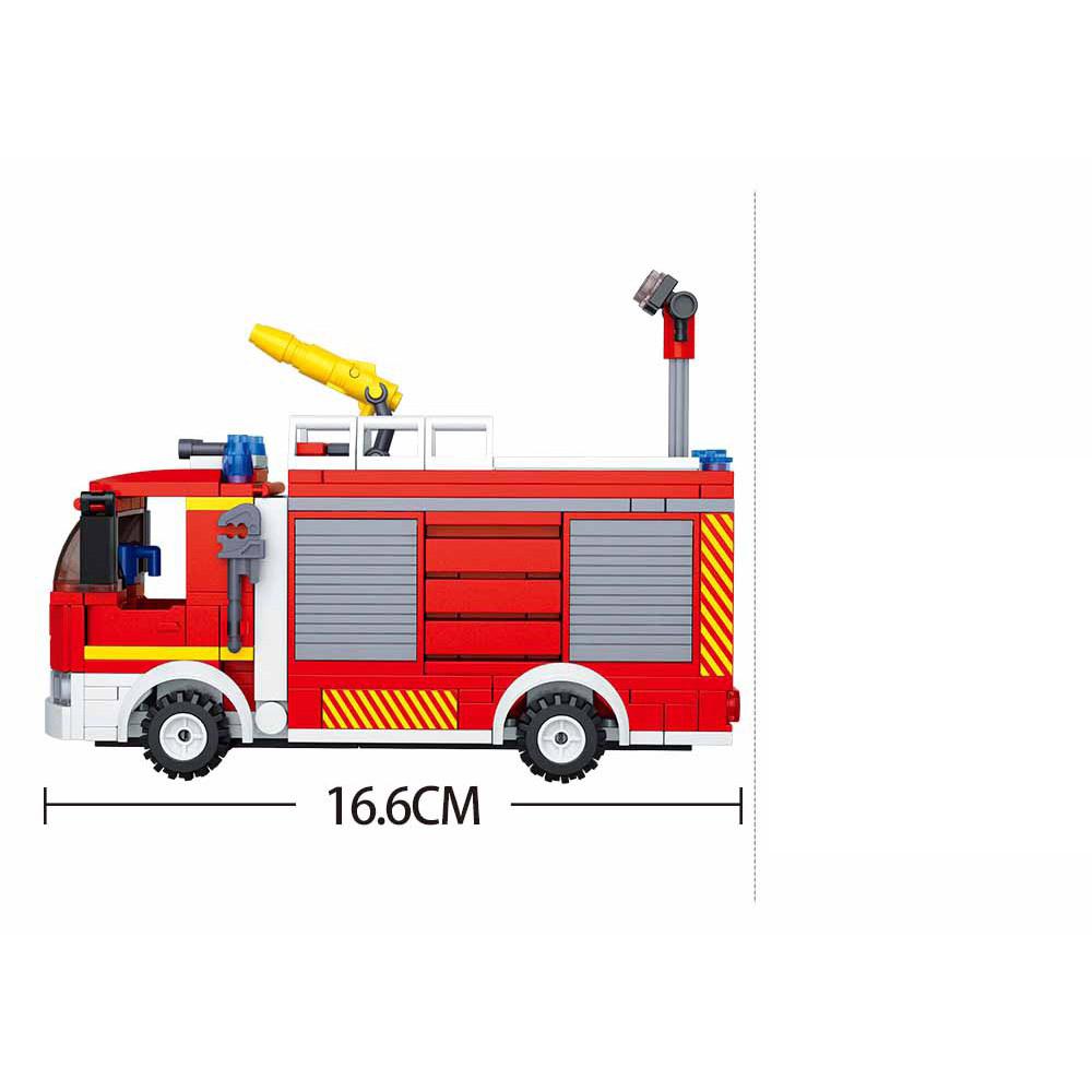 343 Buc Piese Pompieri Salvare Spray Rezervor Apă Aerian Blocuri de Construcție Camion de Pompieri Serie Serie Pompier Copii Cărămizi Jucării