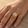 Vintage Fashion Stainless Steel Shell Rings for Women Gold Plated Ocean Scallop Open Rings Summer Beach Aesthetic Jewelry