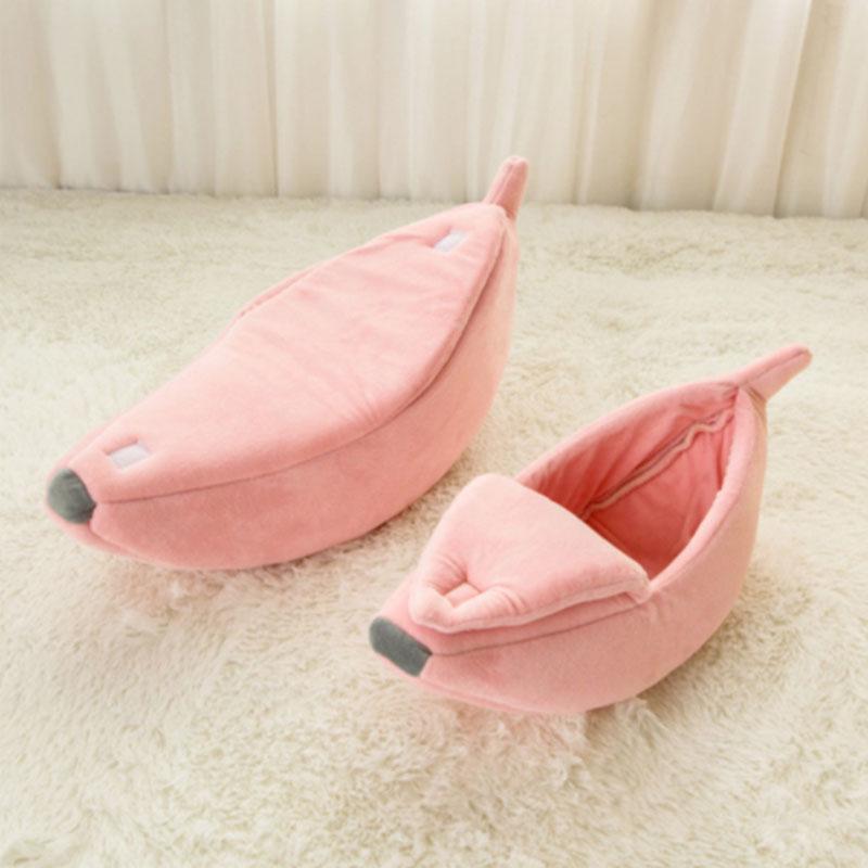 Cat Bed Banana Pet House Cave Cute Cozy Sleeping Bed for Cats Small Animals Durable Puppy Kennel Kitten Basket Cat Accessories