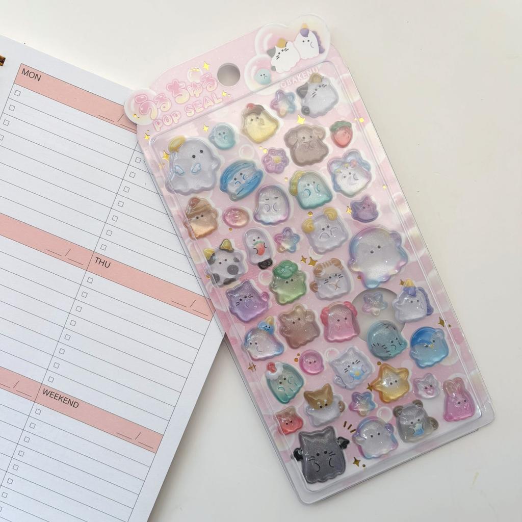 Shiny Crystal Decorative Stickers Featuring Cute Animal And Flower Designs Suitable For Phone Cases And Laptop Stickers