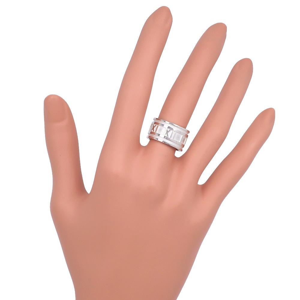 TIFFANY&Co. Atlas wide Ring Silver925 #5.4(US Size) 7.6g Women Used