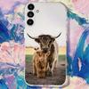 Tier Hochlandrind Kuh Handyhülle Für Samsung S24,S25,S30,S23,S21,S22,S20,S10,5G,FE,lite,PIus,Ultra Klare Transparente Hülle