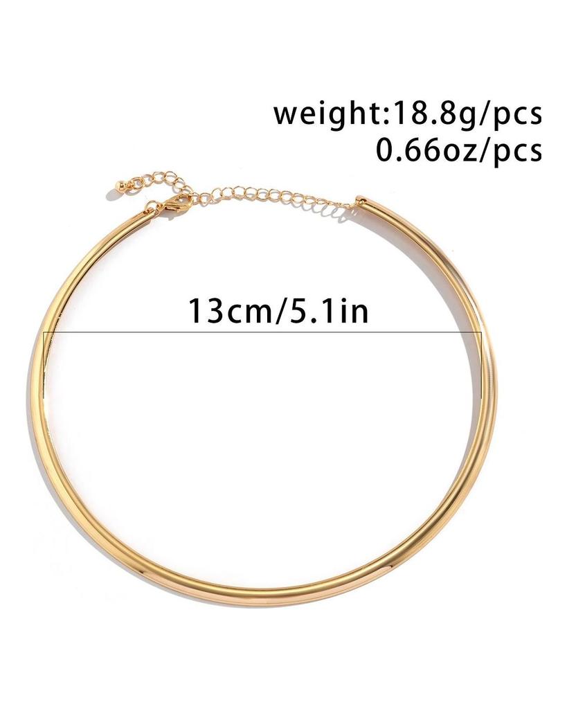 Metall Runde Drehmomente Choker Halskette für Frauen Einfache Gold Farbe Kragen Halskette Party Schmuck Geschenk