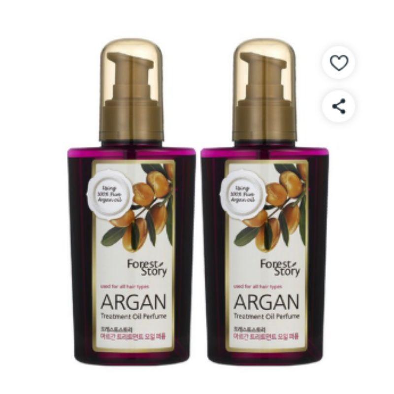 Forest Story Argan Oil Perfume Hair Essence 120ml x2 – Fragrance Nourishing Shine Repair Hair Oil Set K-Beauty