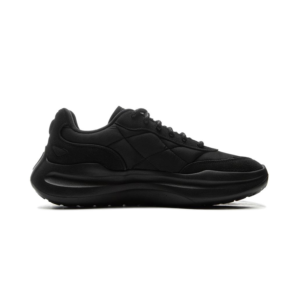 New LiNing Cloud Wave Lace Cushioned Anti Slip And Wear Resistant Lightweight Low Top Casual Shoes Men's Black AGLU299-2