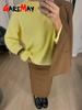 Autumn Winter Women's Knitted Sweater Wool Mohair Thin Gray Jumper Oversize Basic Pullover Women Red Vintage Sweaters for Women