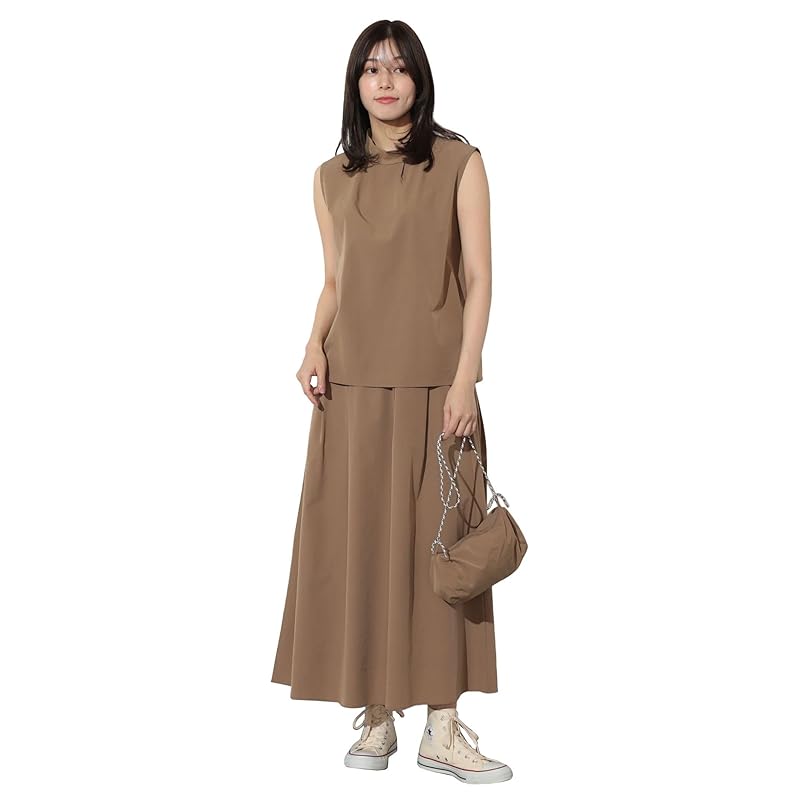 

[Beams Heart] one piece setup dress × bag set ladies DARK.BEIGE ONE SIZE