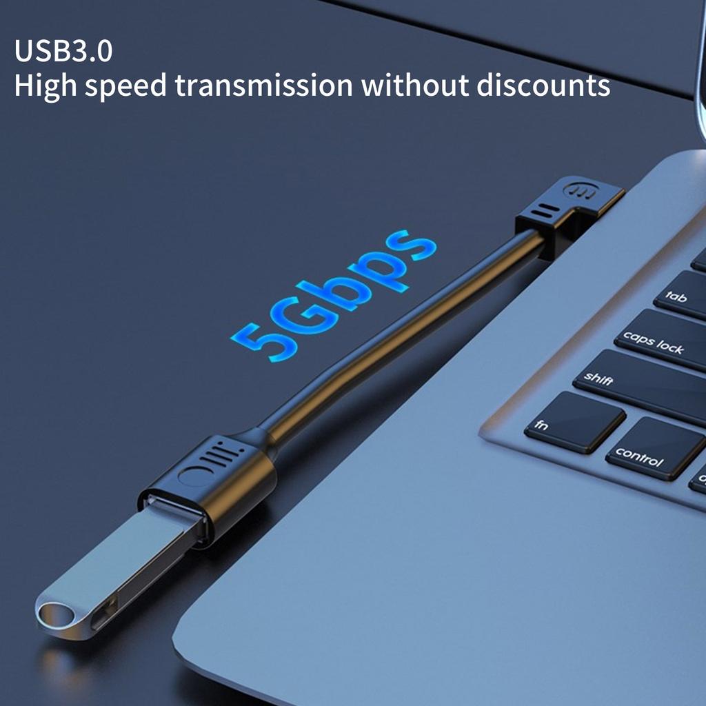 USB Extension Cable 3.0 Male to Female Data Sync USB Extender Cord 90 Degree 5Gbps High Speed Charging Cable for Mouse