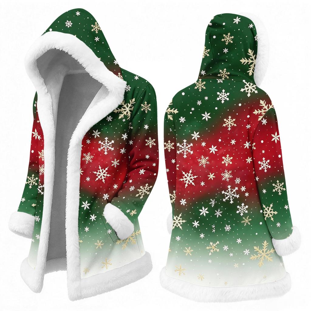 Men's Casual Christmas Print Jacket Holiday Outerwear