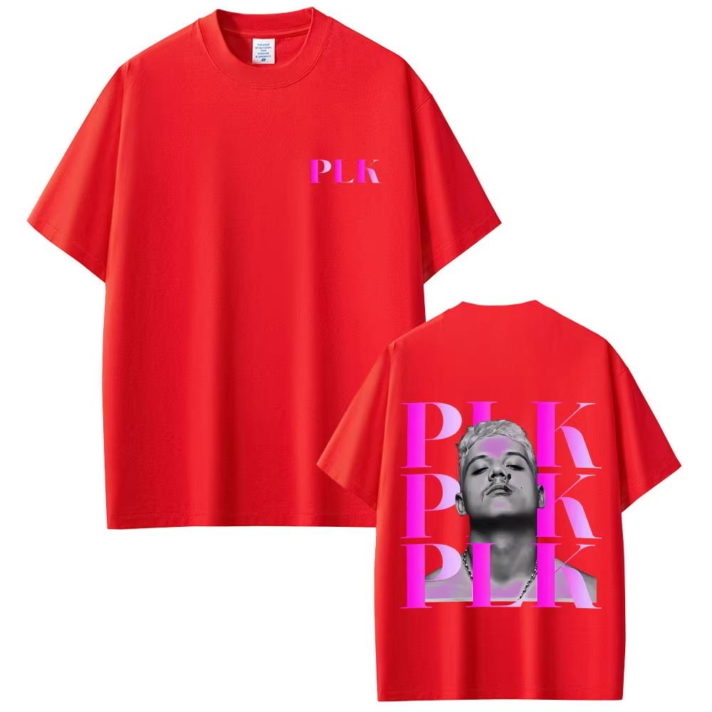Rapper Plk Face Graphic Tshirt Men Women Fashion Pop Music Streetwear Mens Casual Cotton T Shirts Unisex Vintage Hip Hop Tees