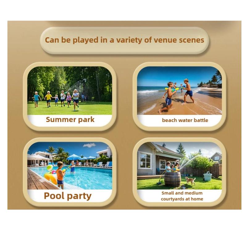 Fireworks Spray Water Pull-Back Water Gun Outdoor Splash Games for Pool Lawn Activities Kids Summer Interactive Water Spray Toys