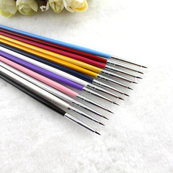 12 tk Nail Art Flower Design Maalimine Peened detailid Näpunäited Joonistuspliiatsipintsel