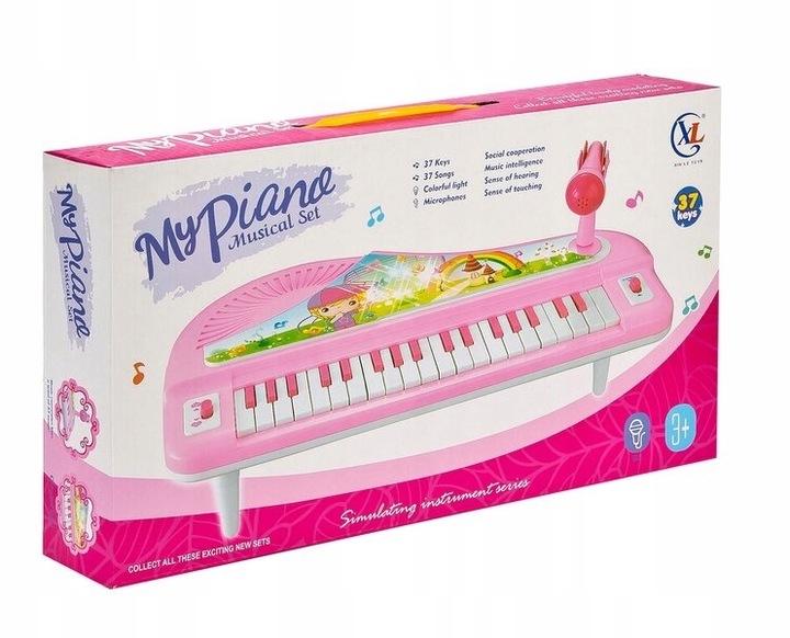 [PACZA] Tastiera mini pianoforte rosa per bambini con gambe, 37 tasti, N68