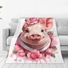 Cute Pig Design For Cute Pig Lovers Blankets Soft Warm Flannel Throw Blanket Plush for Bed Living room Picnic Travel Home Sofa