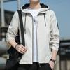Herrenmantel Frühling und Herbst Neu Koreanische Version Locker Lässig Workwear-Jacke Herren Trendmarke Kapuzenjacke Herrenbekleidung