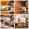 Funny Halloween Home Accessories Wood Napkin Holder, Vintage Rustic Dispenser Organizer, Spooky Ghost Holder Black Cat Boo Tissue Stand for