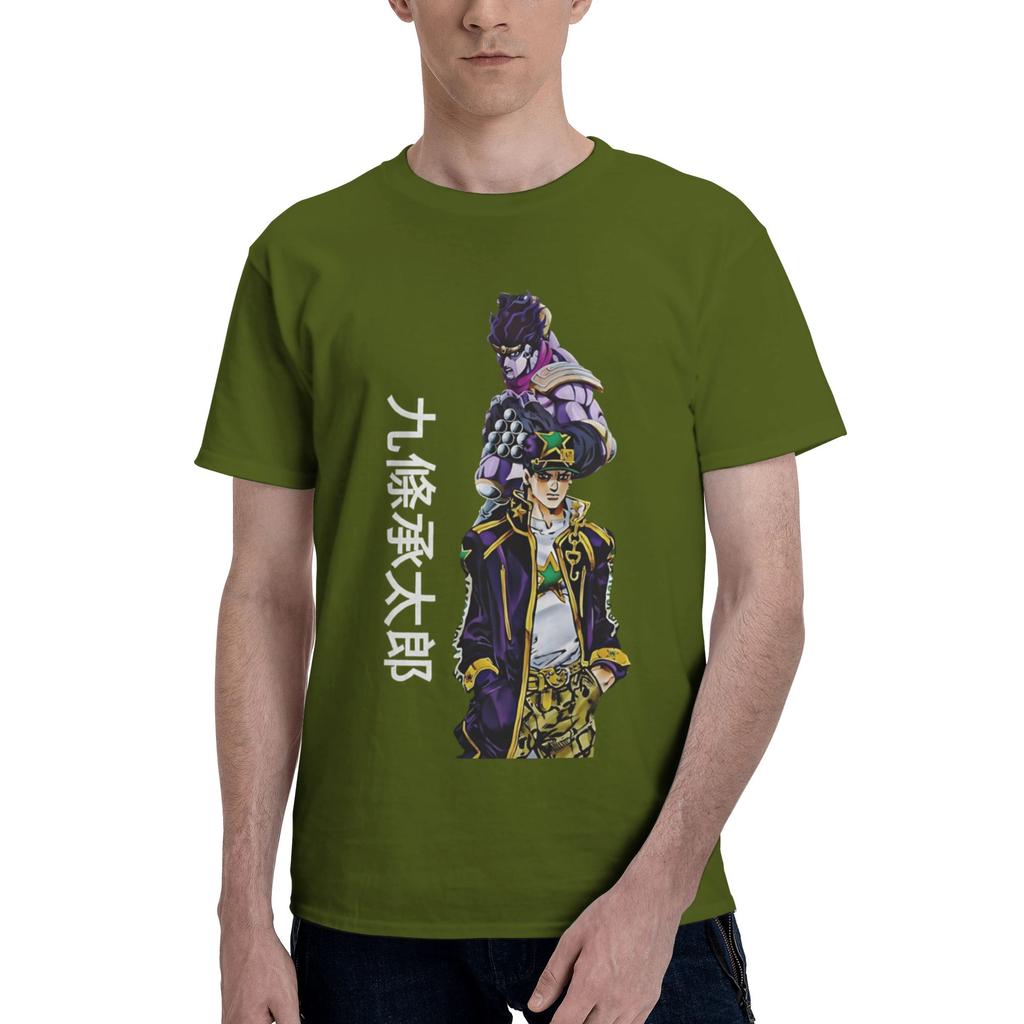 Jojo Men T Shirts JoJos Bizarre Adventure Amazing Tees Short Sleeve Round Collar 100 Cotton Original Tops TShirt