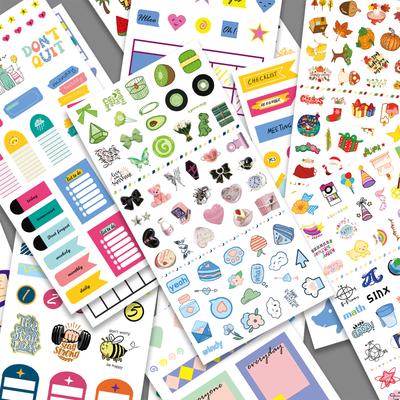 12 Sticky Notes and Hand Note Set Ins Style Cartoon Fresh Gu Card Decorative Mobile Phone Case Creative DIY Stickers