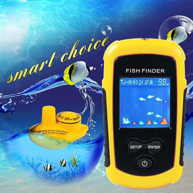 FFCW1108-1 Drahtloser Sonar-Fischalarm Fischfinder Unterwasser-Echolot Fischdetektor Outdoor-Zubehör Tragbarer Fischfinder