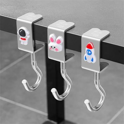 Verstellbarer Haken für die Schreibtischkante, Gaming-Headset, Schreibtischaufhänger, Rucksack-Aufbewahrung, Hängehakenhalter, stanzfreier Home-Office-Organizer