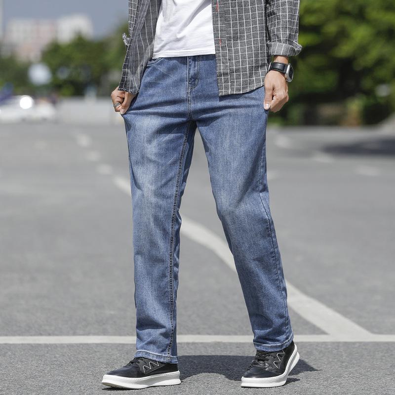Мужские эластичные молодежные джинсы — фото 3