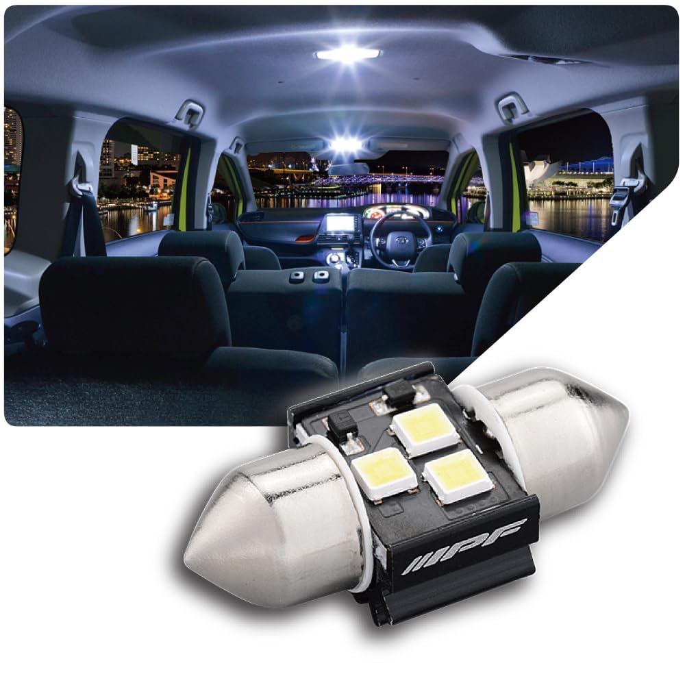 IPF 506R LED Car Room Lamp, T10 X 31, T10 X 28, 160lm, 6500K,