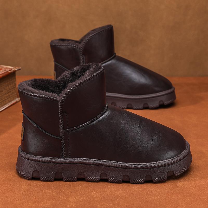 High quality winter warm piled thickened snow boots large size versatile warm cotton shoes non-slip cotton shoes