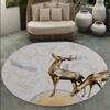 Chinese Style Round Carpet Living Room Tea Table Study Bedroom Bedside Fully Covered Washable and Customizable