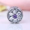 New 925 Silver Round Snowflake Parachute Star Love Charm Fit Bracelet Accessories Women Jewelry