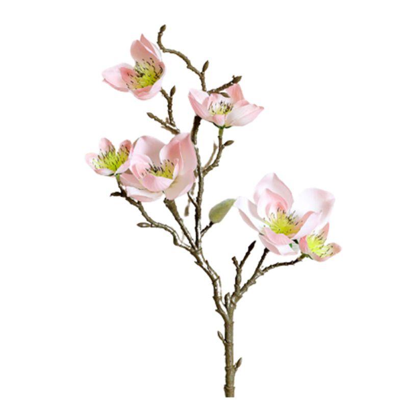 Artificial Magnolia Flower Silk Magnolia Branch For Home Living Room Decoration Fake Flower Plant Table Wedding Party Decor