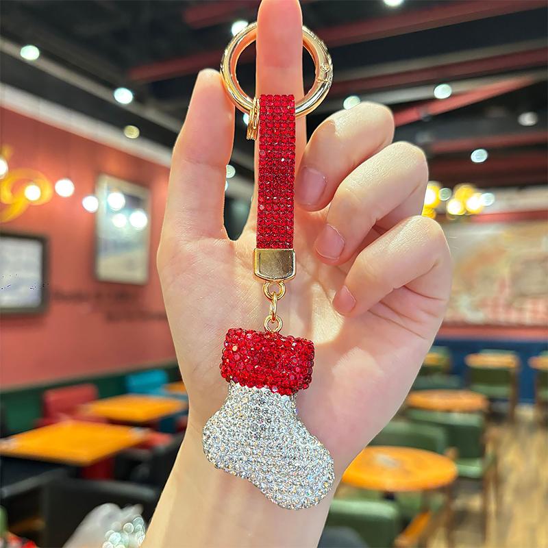 1PC Keychain Ideal Gift Full Rhinestone Design Cute Bag Charm Versatile Pendant Festive Vibe Various Styles