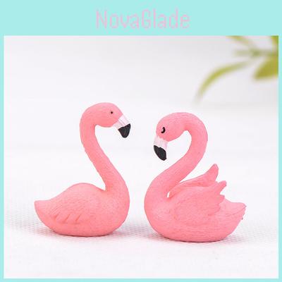 Decorative Pvc Flamingo Ornament Keychain Cake Topper Small Landscape Figurine