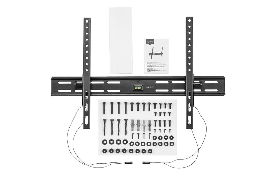 Amazon Basics TV Wall Mount, Tilt, Heavy Duty, for TVs 94cm-203cm, Holds Up To 54kg, Black